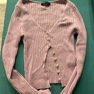 SHEIN Light Pink Ribbed Knitwear